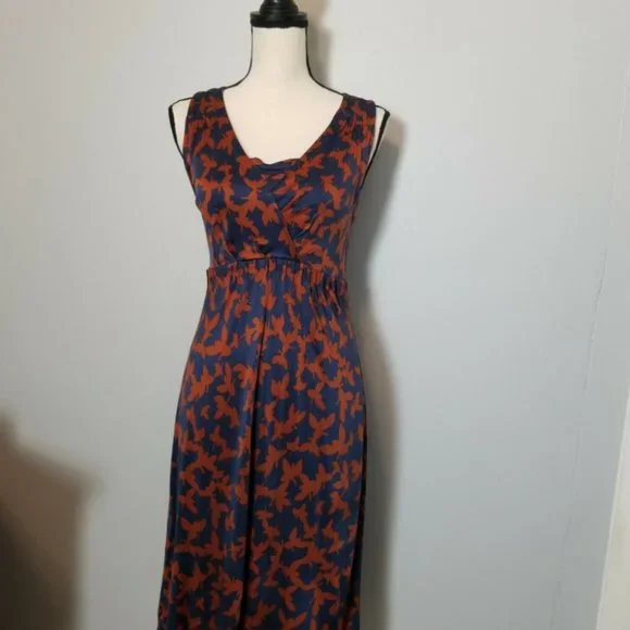 sachin and babi light blue dress Boden | Dresses | Boden Empire Waist Silk Blend Dress Blue Brown Floral  Sleeveless Lined Size 2